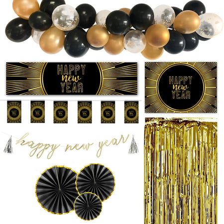 New Years Eve Gold Decoration Pack