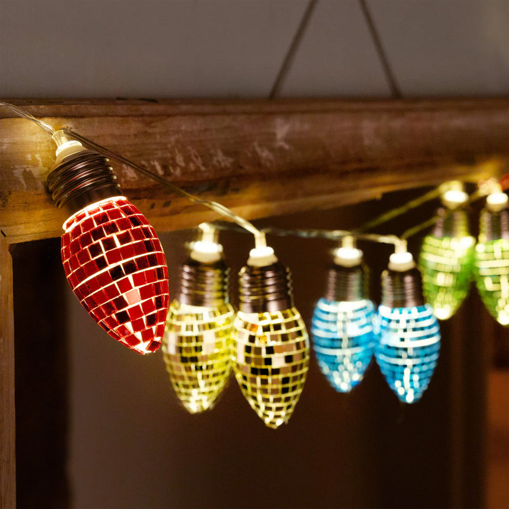 Retro Light Bulb Disco Ball Effect LED Lights - 1.65m