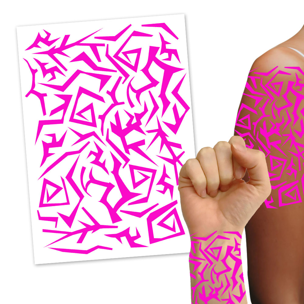 Pop Hunters Pink Markings Tattoos - A5 Sheet