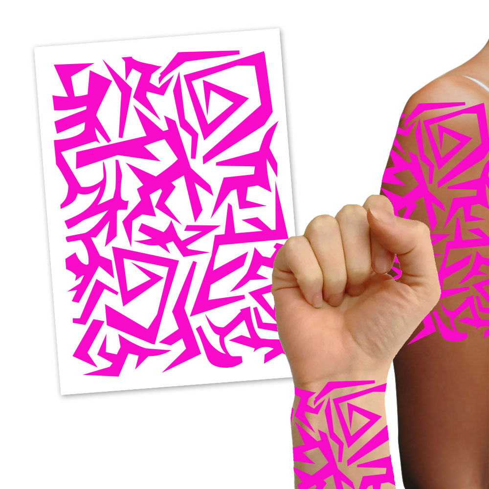 Pop Hunters Pink Markings Tattoos - A5 Sheet