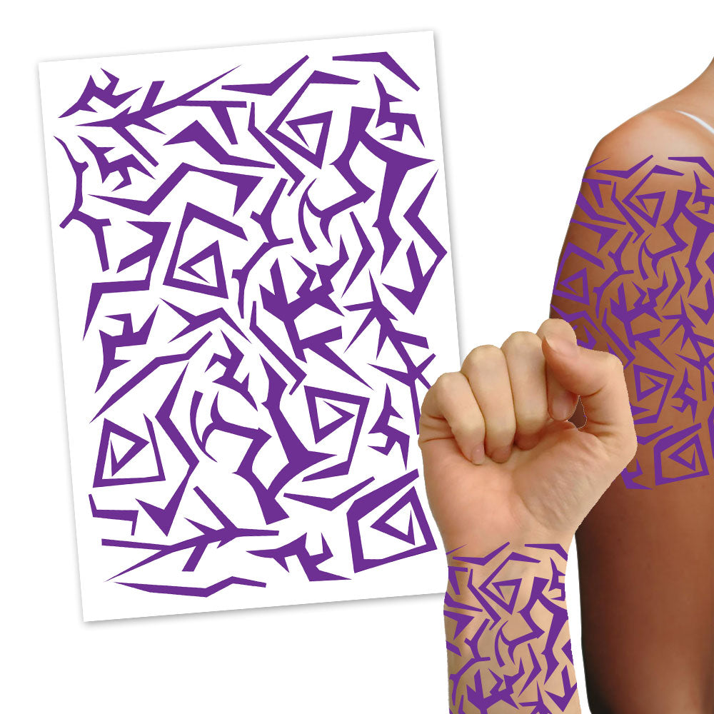 Pop Hunters Purple Markings Tattoos - A5 Sheet