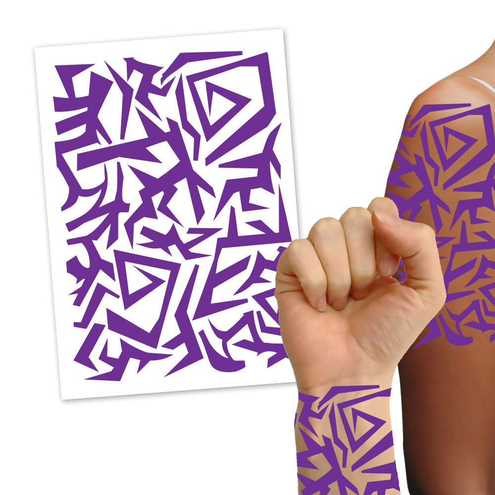 Pop Hunters Purple Markings Tattoos - A5 Sheet