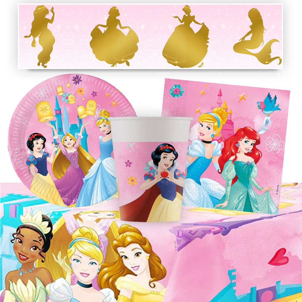 Disney Princess Tableware Pack For 8 With FREE Banner