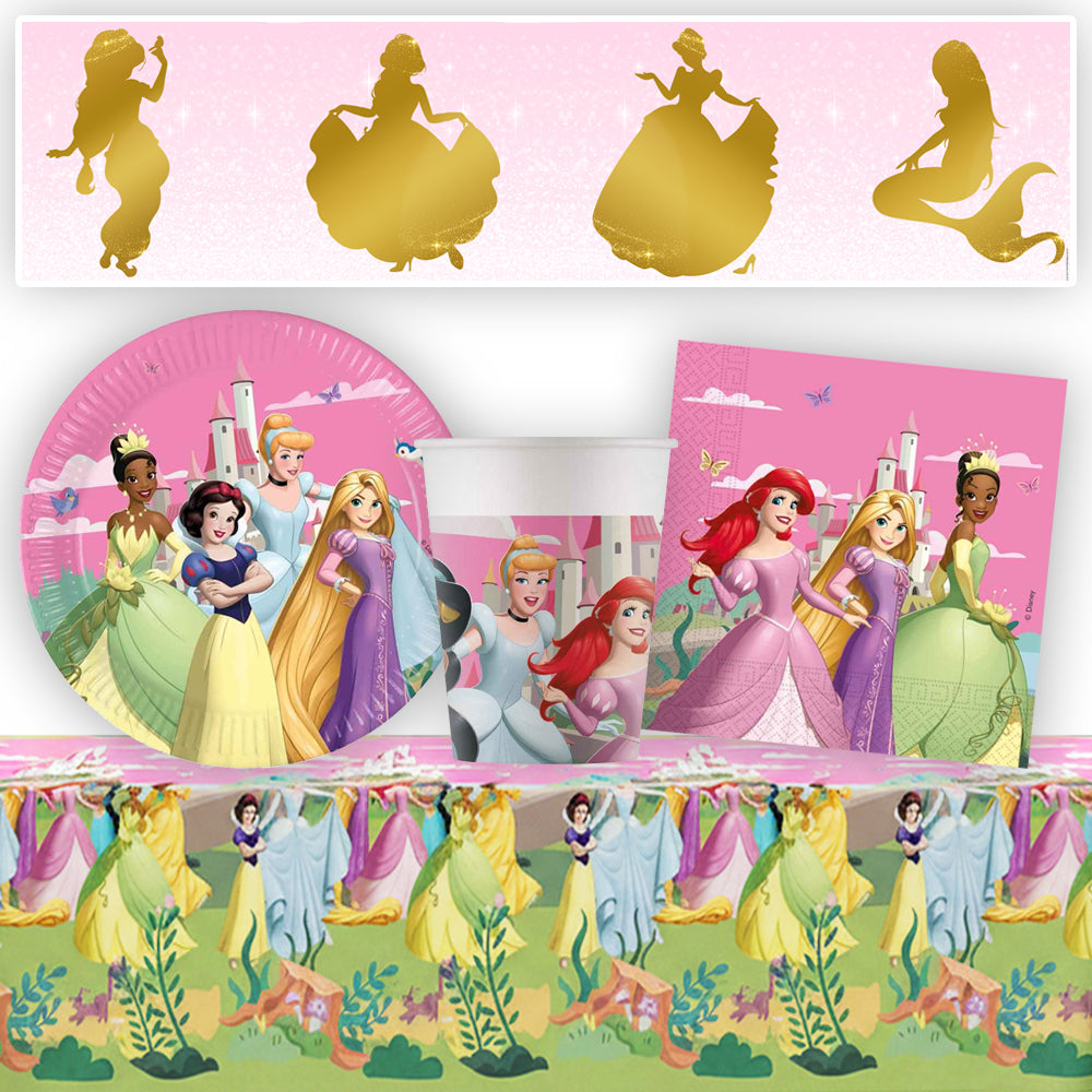 Disney Princess Tableware Pack For 8 With FREE Banner | Party Packs
