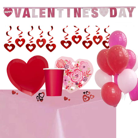 Valentine's Day Deluxe Tableware & Decoration Pack