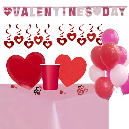 Valentine's Day Deluxe Tableware & Decoration Pack