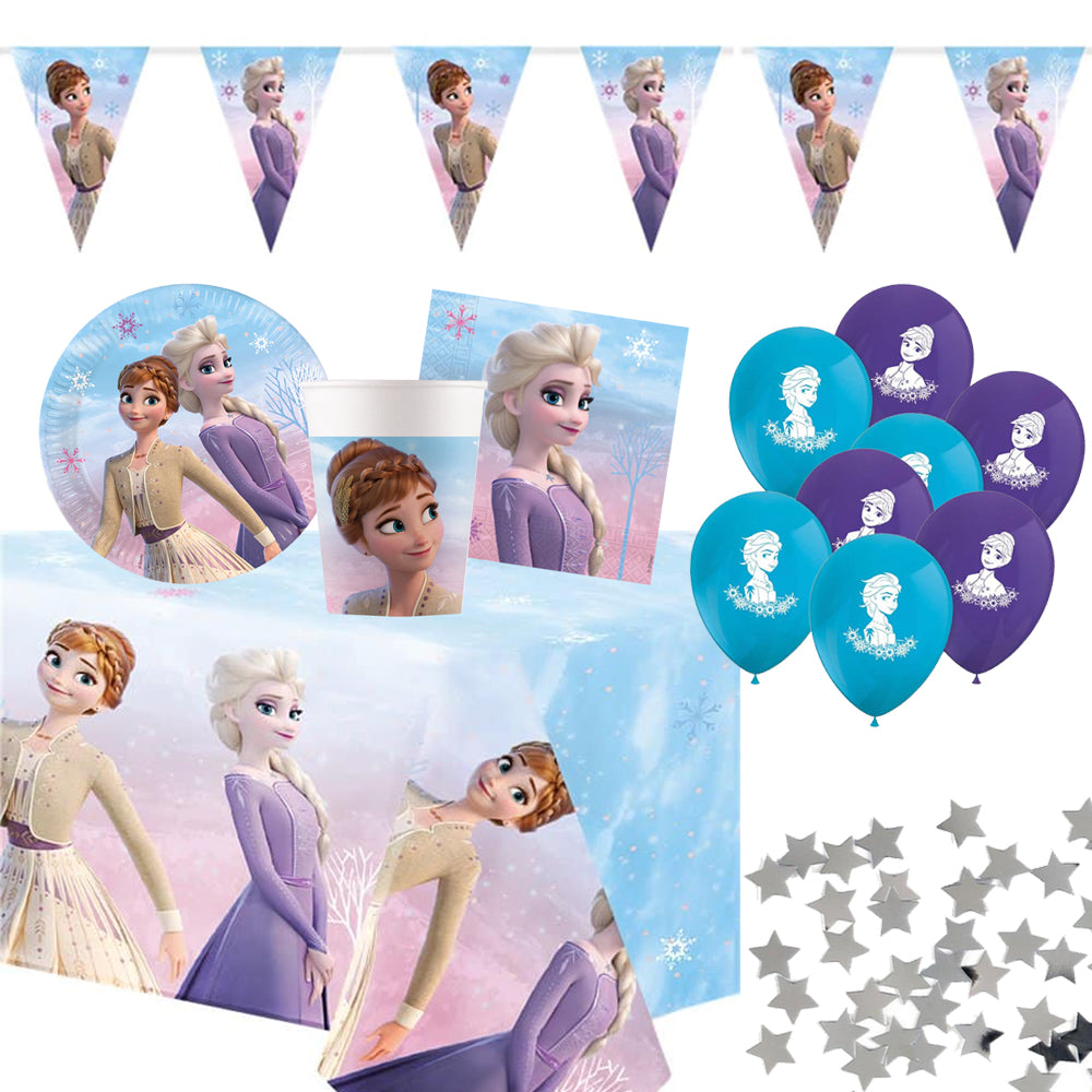 Deluxe Disney Frozen 2 Tableware and Party Decoration Pack for 8