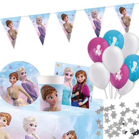 Deluxe Disney Frozen Tableware and Party Decoration Pack for 8