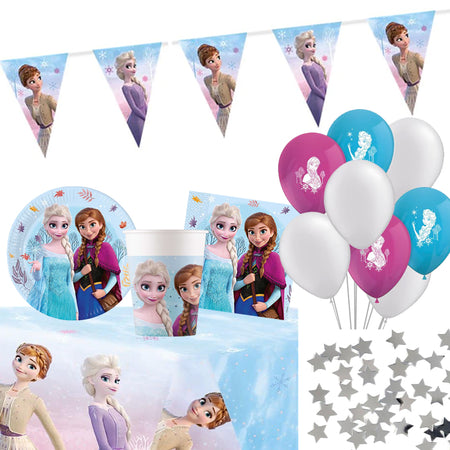 Deluxe Disney Frozen Tableware and Party Decoration Pack for 8