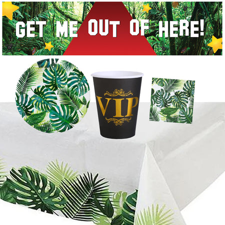 Jungle Celebrity Tableware Pack for 8 with FREE Banner!
