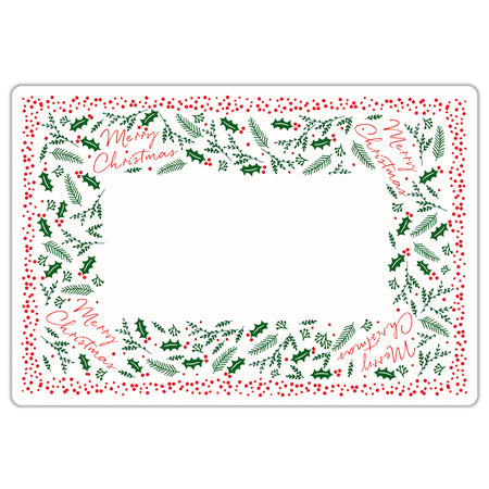 Festive Foliage Merry Christmas Paper Placemats - Pack of 200