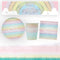 Pastel Rainbow Tableware Pack for 8 - with FREE Banner!