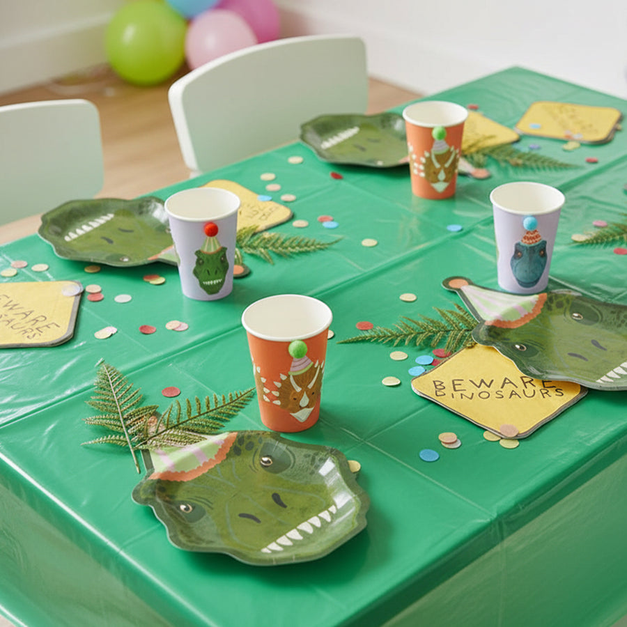 Dinosaur Tableware Pack for 8 with FREE Banner | Kids Party Supplies ...