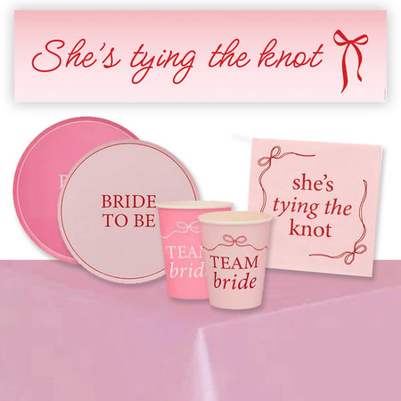 Team Bride Hen Party Tableware Pack for 8 with FREE Banner!