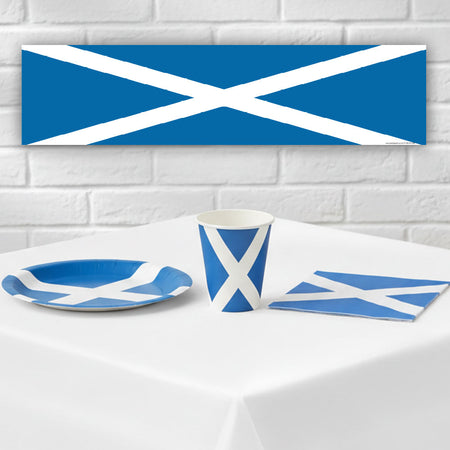 Scotland Flag Scottish St. Andrew's Tableware Pack for 6 with FREE Banner!