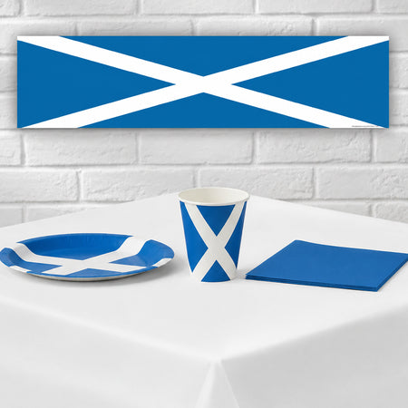 Scotland Flag Scottish St. Andrew's Tableware Pack for 6 with FREE Banner!