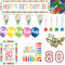 80th Rainbow Birthday Decoration Pack
