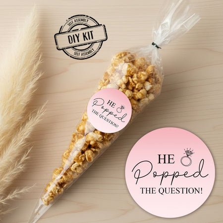 He Popped The Question Popcorn Bag Kit - Pack of 15