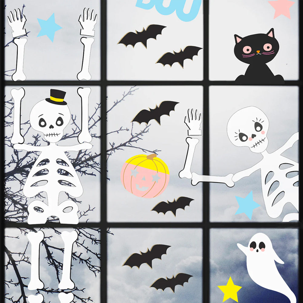 Halloween Window Stickers - 6 Sheets