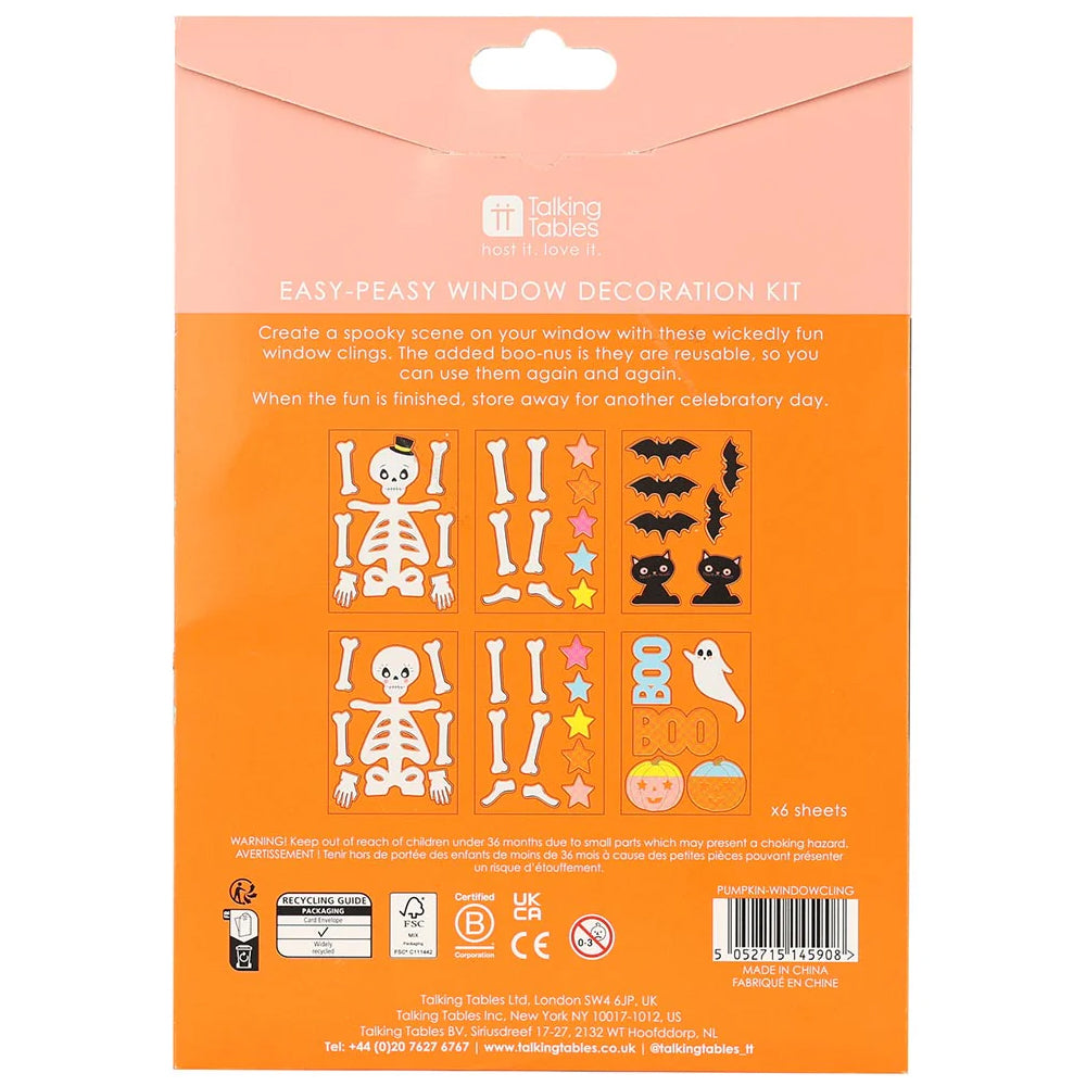 Halloween Window Stickers - 6 Sheets