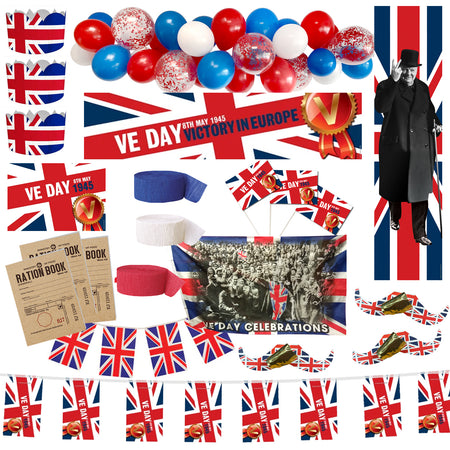VE Day Decoration and Novelty Party Pack