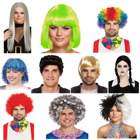 Novelty Wigs - Pack Of 10