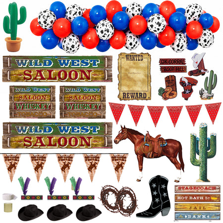 Large Wild West Decorations and Fancy Dress Party Pack