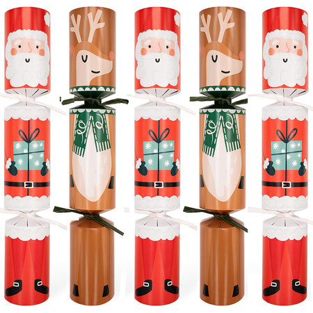 Kids Crackers 11 Plastic Free - Box of 100 Santa & Reindeer Christmas Design