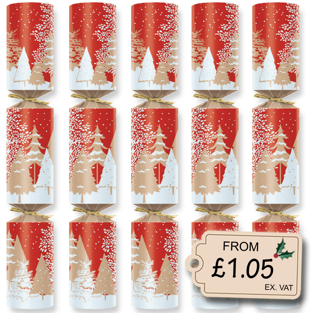 Eco Friendly Christmas Crackers - Winter's Tale - 12" - Plastic Free - Box of 100