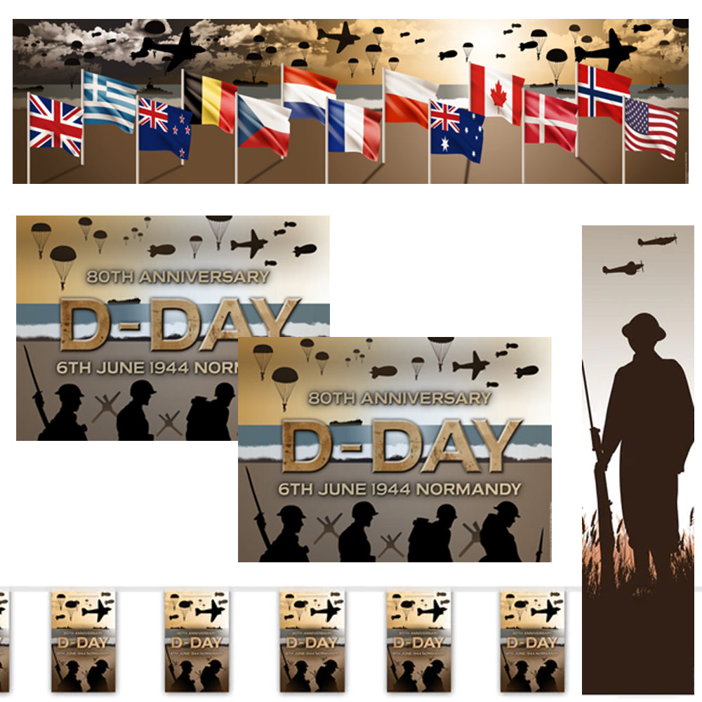 D-Day 80th Anniversary Paper Decoration Pack