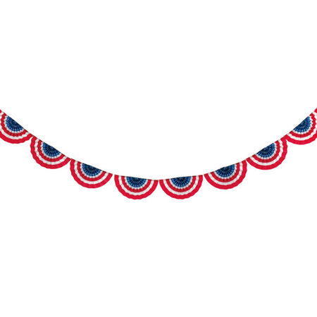 American Stars and Stripes Card Flag Bunting -1.8m