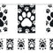 Black and White Paw Paper Bunting Decoration - 2.4m