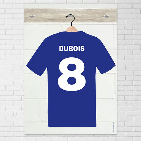 Personalised France Sports Shirt Poster - A3