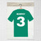 Personalised Ireland Sports Shirt Poster - A3