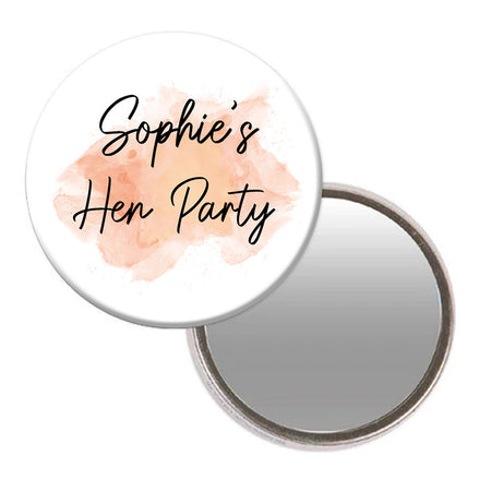 Personalised Rose Gold Blush Pocket Mirror - Each