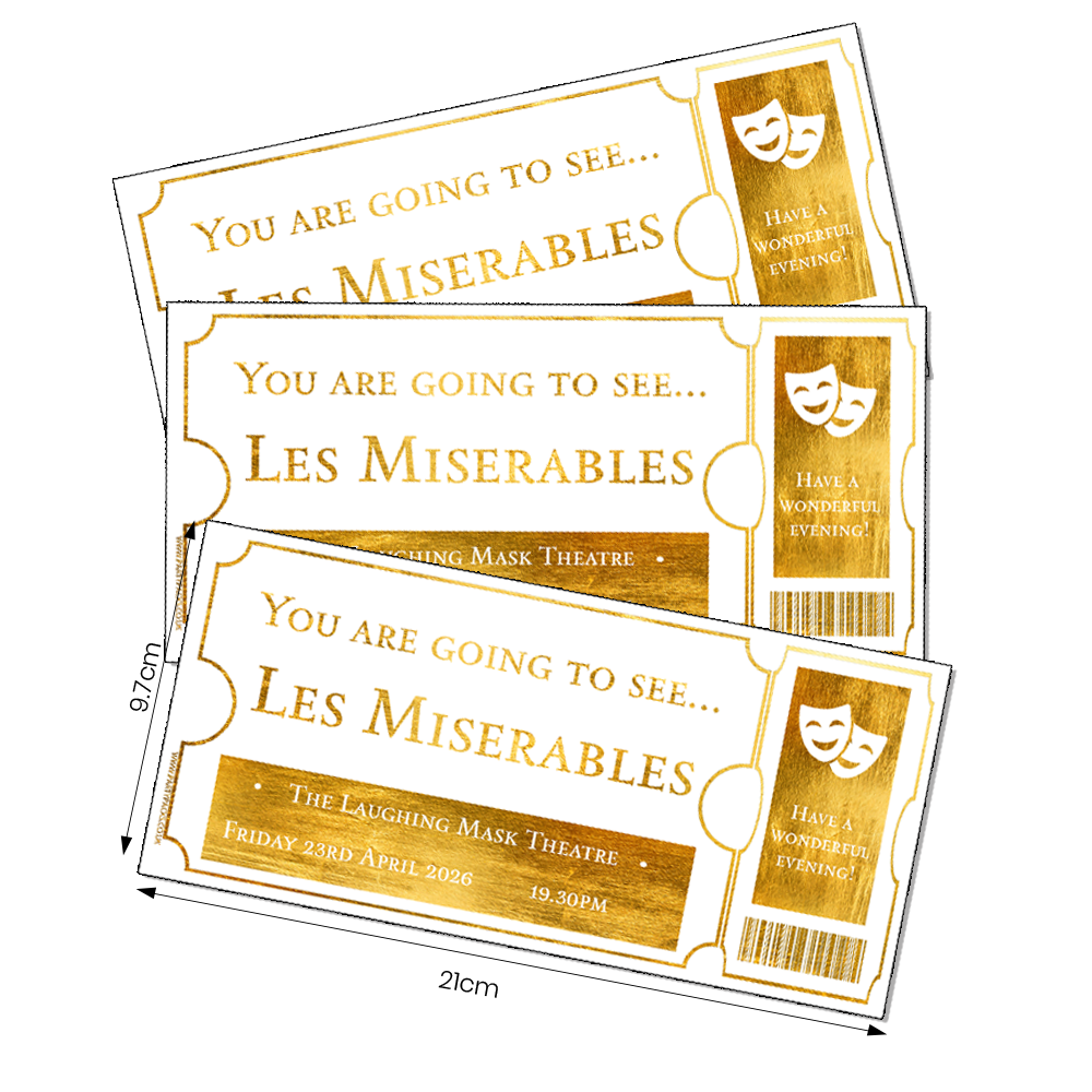 Personalised Show Ticket - Pack Of 3