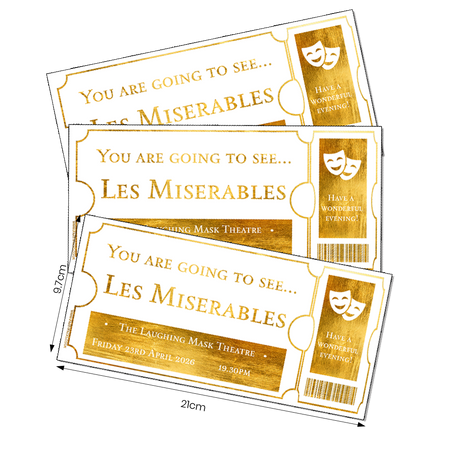 Personalised Show Ticket - Pack Of 3