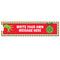 Personalised Mean Green Christmas Banner - 120cm x 30cm