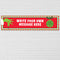 Personalised Mean Green Christmas Banner - 120cm x 30cm