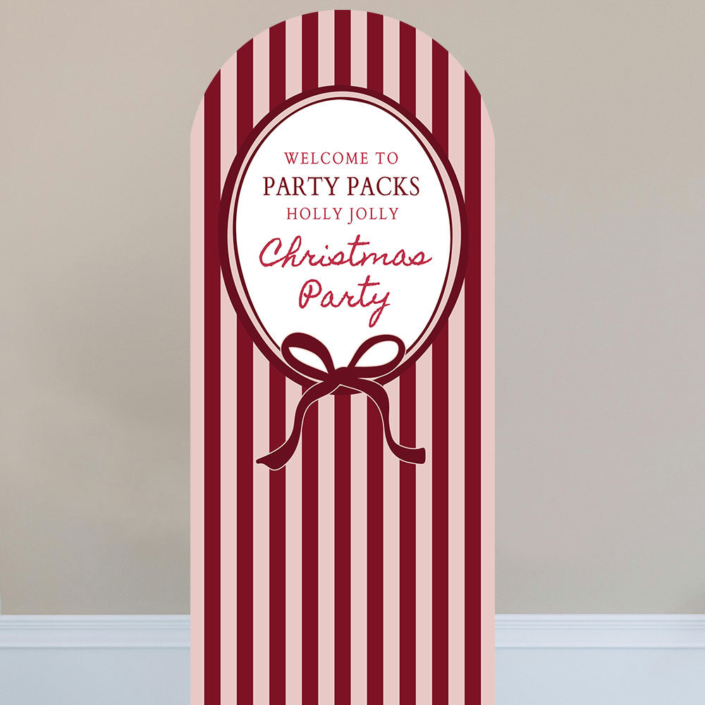 Personalised Red and Pink Stripe and Bow Sailboard Stand-Up - 185cm