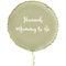 Personalised Inflated Sage Green Round 18