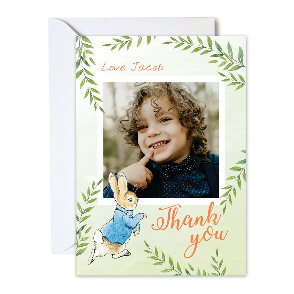 Peter Rabbit Personalised Photo Thank You Cards - Pack of 8