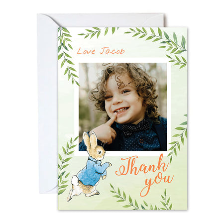 Peter Rabbit Personalised Photo Thank You Cards - Pack of 8