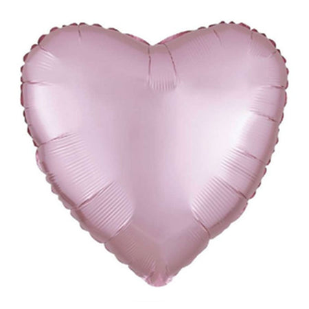 Pink Satin Finish Heart Foil Balloon - 18