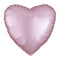 Pink Satin Finish Heart Foil Balloon - 18