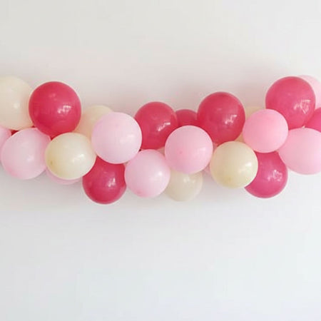 Pink & White Balloon Arch DIY Kit - 2.5m