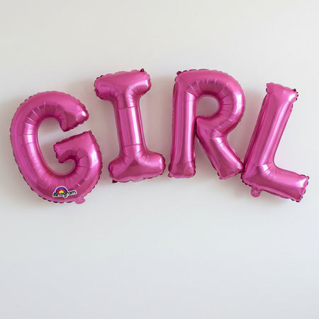 Pink 'Girl' Phrase Balloon - 9