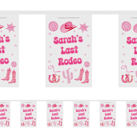 Pink Cowgirl Personalised Bunting - 3m