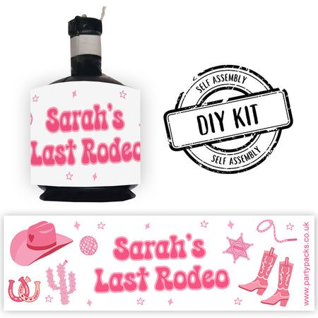 Personalised Party Poppers Kit - Pink Cowgirl - Pack of 18
