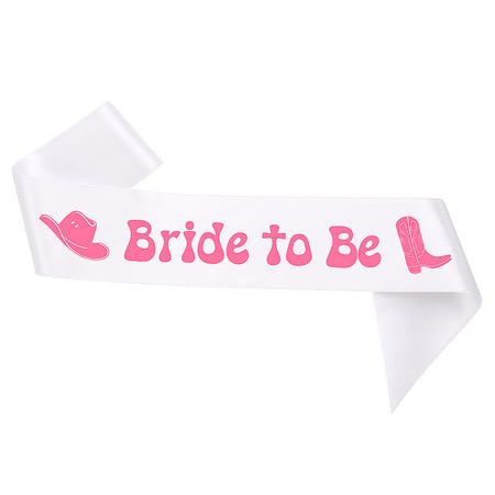 Bride to Be Pink Cowgirl Hen Party Sash - 100mm